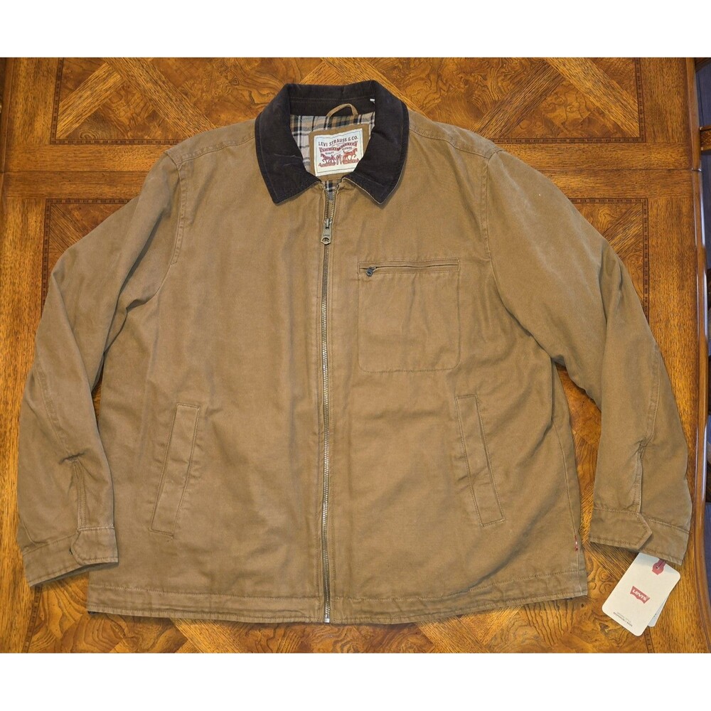 Levi's Men's Midweight Utility Depot Jacket Brown Lined Corduroy Size XXL - NEW